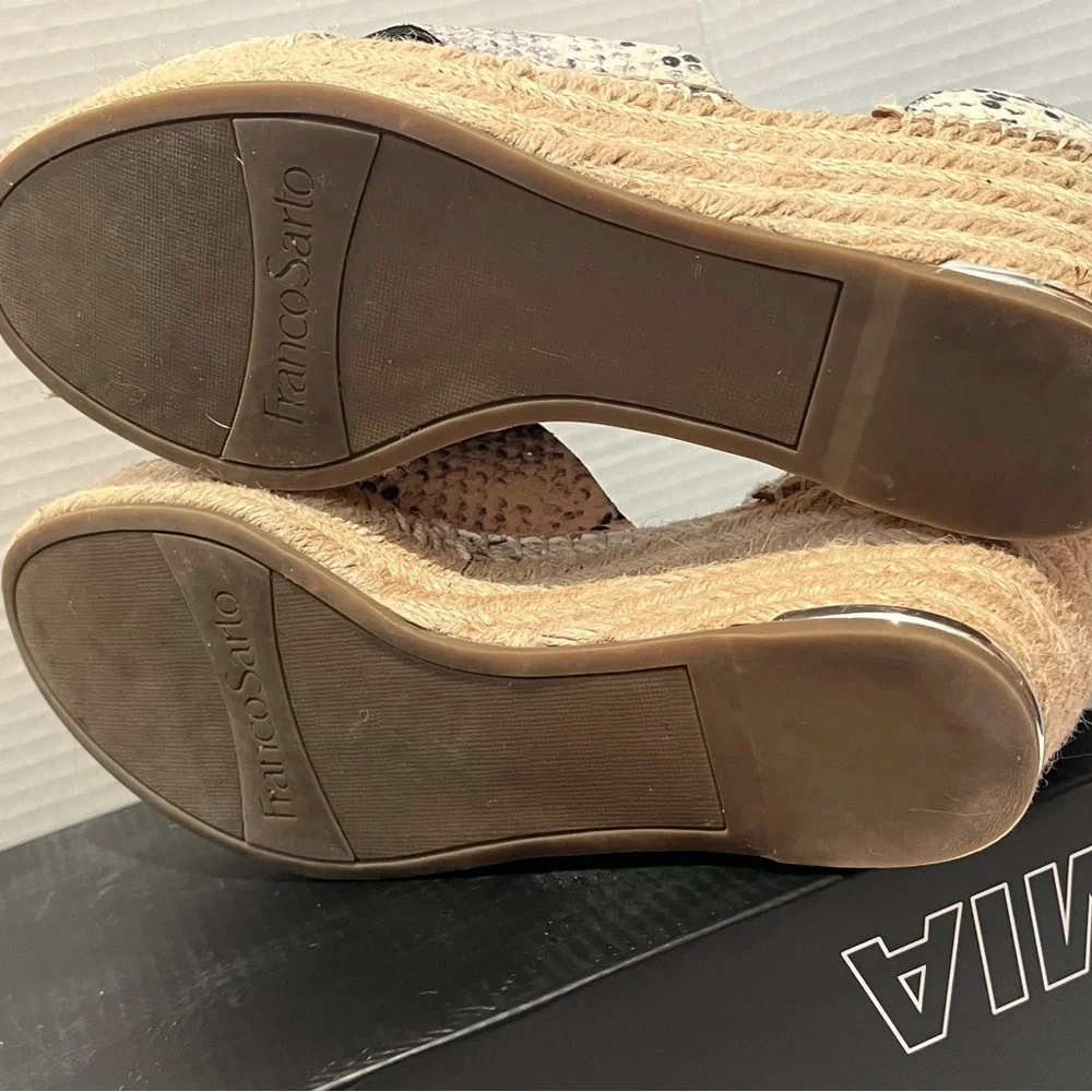 Franco Sarto Snakeskin Patterned Women's wedge  Sandals - Picture 11 of 14
